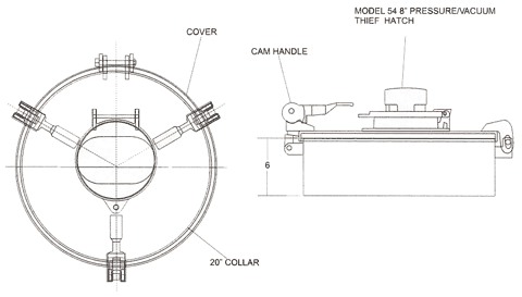 TC style tank hatch - CB20-54