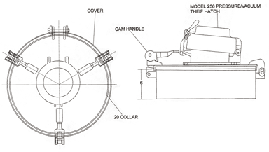 TC style tank hatch - CB20-256